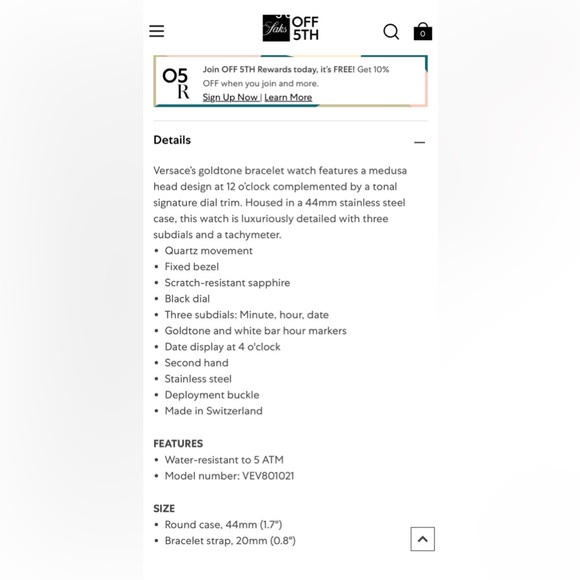 Mens Versace Watch - Picture 5 of 6